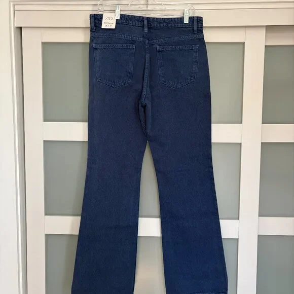 ZARA Bootcut Fit Ladies Blue Dyed Denim Jeans sz 8 US 40 EUR   NWT NEW - Picture 4 of 5